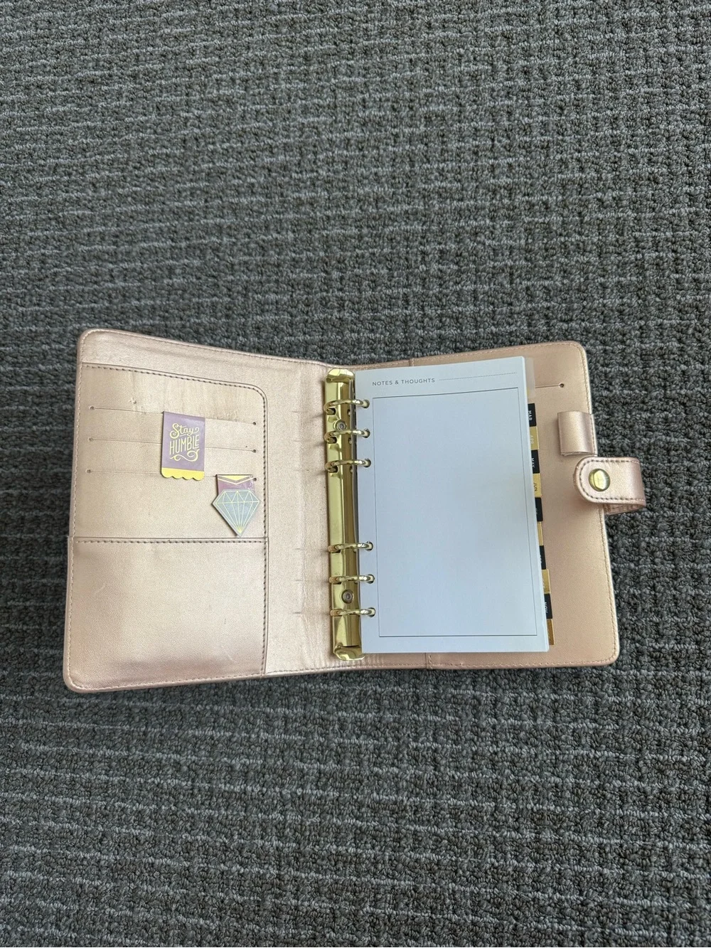 Rose Gold Planner with Gold Hardware